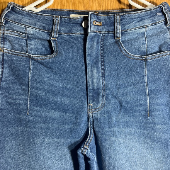 Pilcro Blue Wide Leg Jeans - Picture 3 of 4